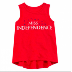 arizona red miss independence hi-low sless tee