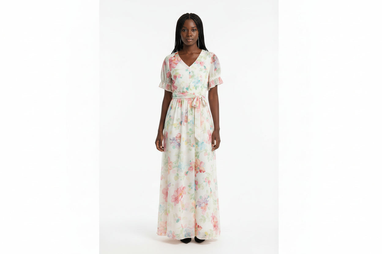 Assorted Printed Long Dress