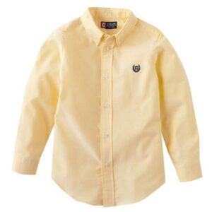 Chaps Yellow Solid Oxford L/S Shirt