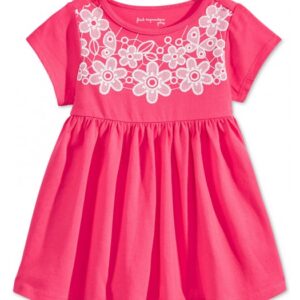 first impression pink/wht lace babydol tunic