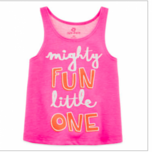 okie dokie pink mighty fun little slevles tee