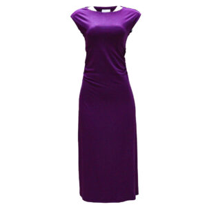 PRINTED ROUCHED DETAIL COLUMN DRESS ASSORTED